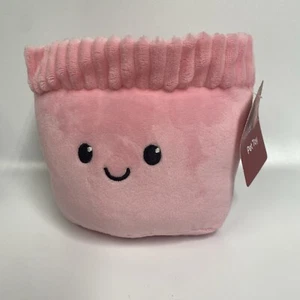 Giocattolo per cani da compagnia rosa 13" trattamento tasca cigolio borsa pieghevole peluche viso carino sorriso - Foto 1 di 5