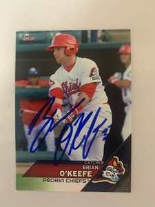 Brian O'Keefe 2017 Signed Peoria Chiefs Team Card