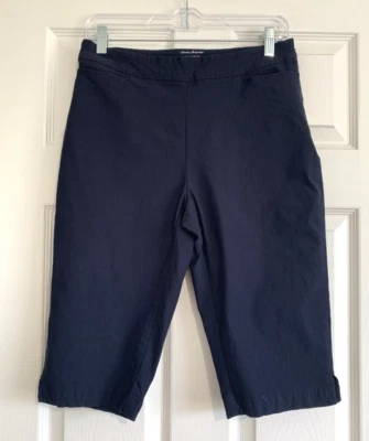 Tommy Bahama Bermuda Shorts Womens 6 Navy Blue IslandZone Side Zip Stretch - Image 1 of 4