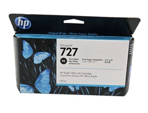 HP 727 DesignJet cartouche d'encre B3P23A photo noir exp avril 2023 scellé OEM - Photo 1/8