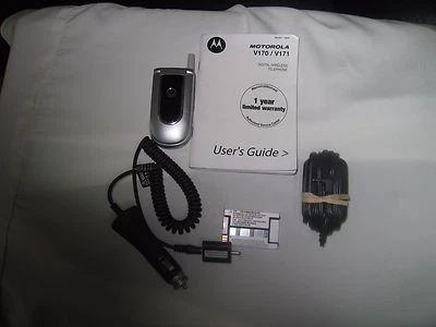 Paquete de teléfono inalámbrico digital Motorola V170 usado Foto 1 de 4