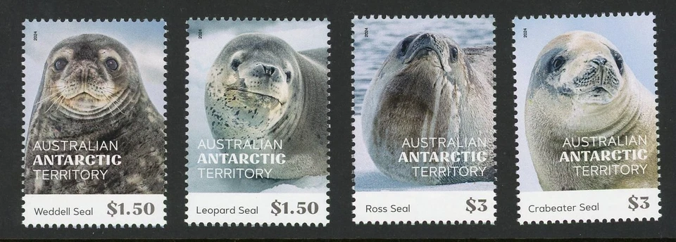 Australian Antarctic AAT 2024 Seals of Antarctica 4v Mint MNH Mammals Animals - Image 1 of 1