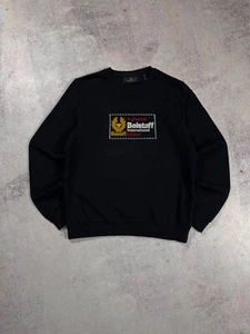 Belstaff International Herren Sweatshirt bestickt Logo Rundhals schwarz Größe M - Bild 1 von 8