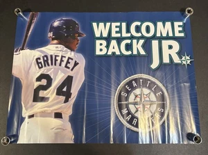Welcome Back Jr. Seattle Mariners Ken Griffey Jr poster vintage SPEDIZIONE OGGI - Foto 1 di 1