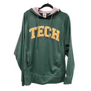 Russell Athletics Green + Gold Tech Athletic Hooded Pullover Men's Medium - Foto 1 di 4