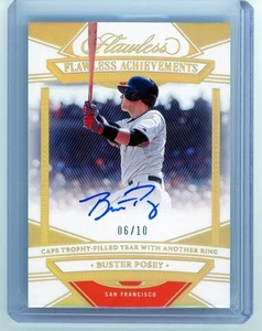 2023 Panini Flawless Achievements Gold Buster Posey AUTO 6/10 GIANTS FA BP - Picture 1 of 2
