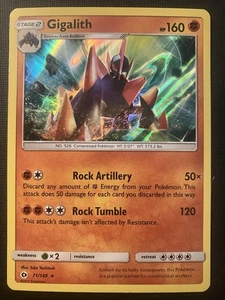Gigalith 71/149 Pokemon Sun & Moon Base Set 2017 Holo Rare - Picture 1 of 2