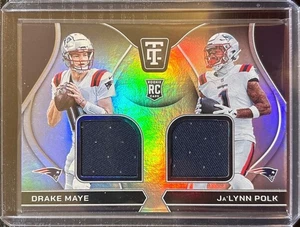 2024 Totally Certified Drake Maye/Ja'Lynn Polk #RDS-NE RC "Rookie Dual Swatches" - Bild 1 von 2