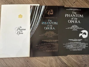 Programma ricordo vintage Fantasma dell'Opera 1986 e foglio locandina cast - Foto 1 di 5