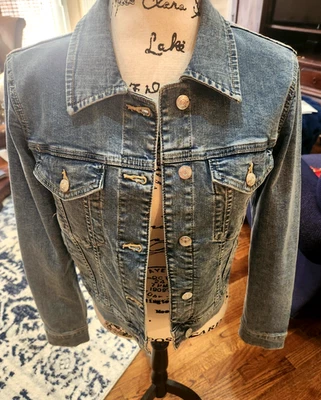 Mango MNG Denim Jacket  Blue Womens Size Sm very  Good  Condition - Image 1 of 4