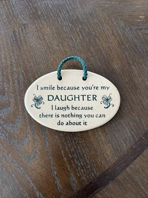 Mountaine Meadows Pottery Hanging Wall Plaque It is - What - It is - Image 1 of 3