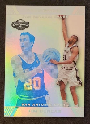 Tim Duncan 2007-08 Topps Cofirmantes Lámina Azul Plata/29 #21 con Manu Ginóbili Foto 1 de 2