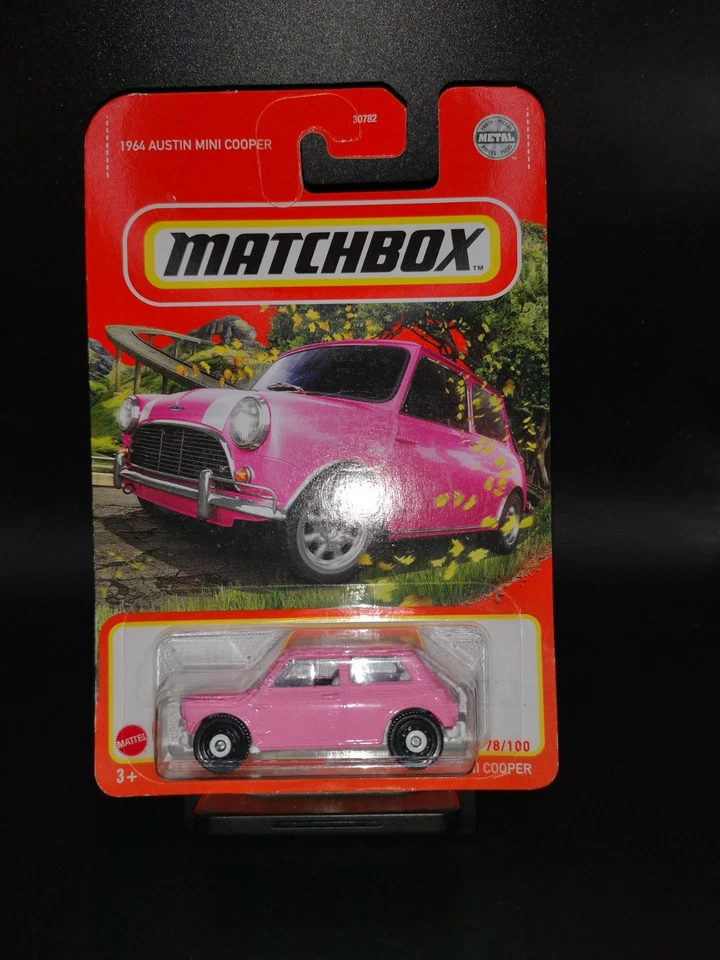 Matchbox 1964  Austin mini cooper Pink.  sealed long card - Image 1 of 1