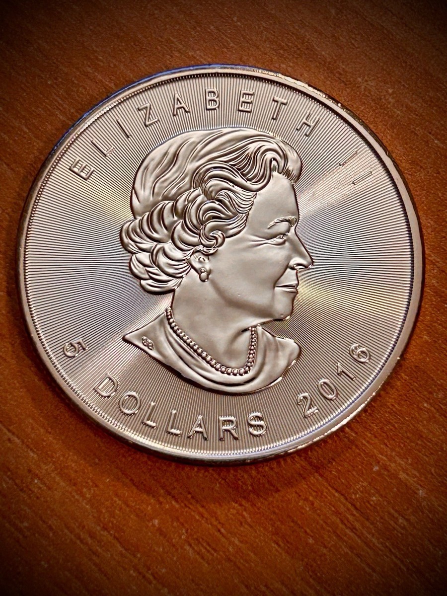 1oz 2016 Canadian Maple Leaf 5ドル 銀貨 2016 1 oz Silver Canadian Maple Leaf .9999 Fine $5 Coin BU