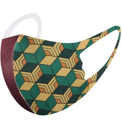 GIYU TOMIOKA Demon Slayer Kid's Size Cloth Face Mask (Water Hashira Anime) - Image 1 of 3