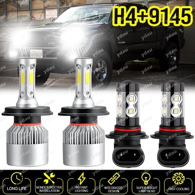 Para Toyota Tacoma 2005-2011 - 4X Combo 6000K Faro LED + Kit Faros Antiniebla Foto 1 de 4