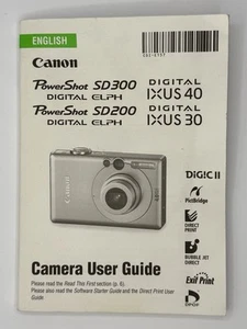 Canon PowerShot SD300 SD200 Digital Elph Camera User Guide - Picture 1 of 2