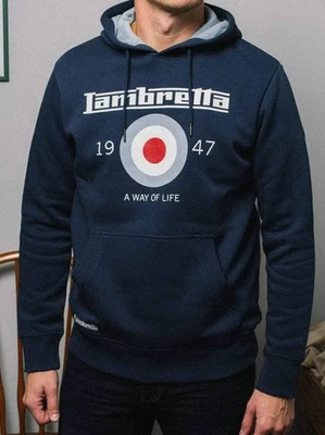 Lambretta Mens Navy Target Hoodie - Image 1 of 4