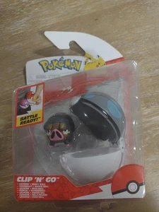 Pokemon Clip 'N' Go Lechonk 2" & Heavy Ball Action Battle Figure Jazwares T23 - Picture 1 of 6
