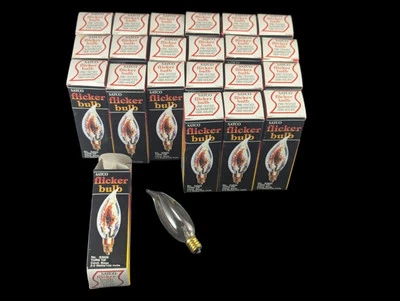x22 Satco C9 S3656 3W 120V Flame Tip 32mm E12 Candelabra Base Flicker Bulb - Image 1 of 4