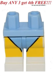 ☀️NEW LEGO Hips and White Legs with Bright Light Blue Leotard and Yellow Legs - Picture 1 of 3