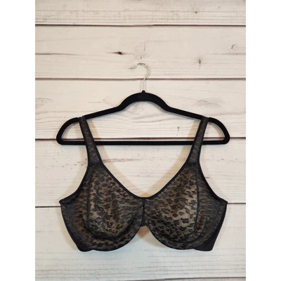 Sweet Nothings By Maidenform Black Lace Comfortable Balconette Bra Size 40D - Image 1 of 4
