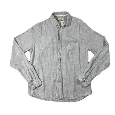 Report Collection Heritage 100% Linen Long Sleeve Button Up Men’s M Resort Wear - Image 1 of 4