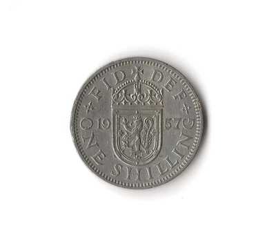 1957 United Kingdom - 1 Shilling - 698 - Copper Nickel - 5.6g - Image 1 of 2