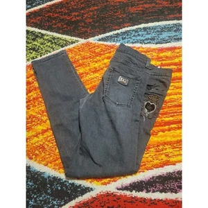 Dolce Gabbana D&G Mens Distressed Faded Slim Black Embroidered Jeans - Picture 1 of 9