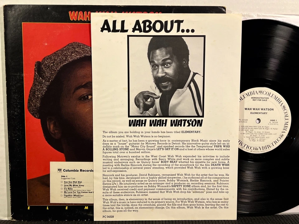 WAH WAH WATSON ELEMENTARY LP COLUMBIA STEREO DJ PROMO 1976 Jazz Funk Soul Bio Foto 1 de 3