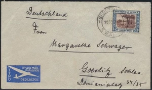 Brief Namibia Luftpost EF 152 Grootfontein nach Görlitz - Bild 1 von 1