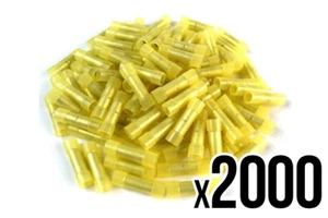 2000 gelbe Schrumpfkolben wasserdichte Drahtverbinder 12-10 AWG Dichtung Klemmen - Bild 1 von 12