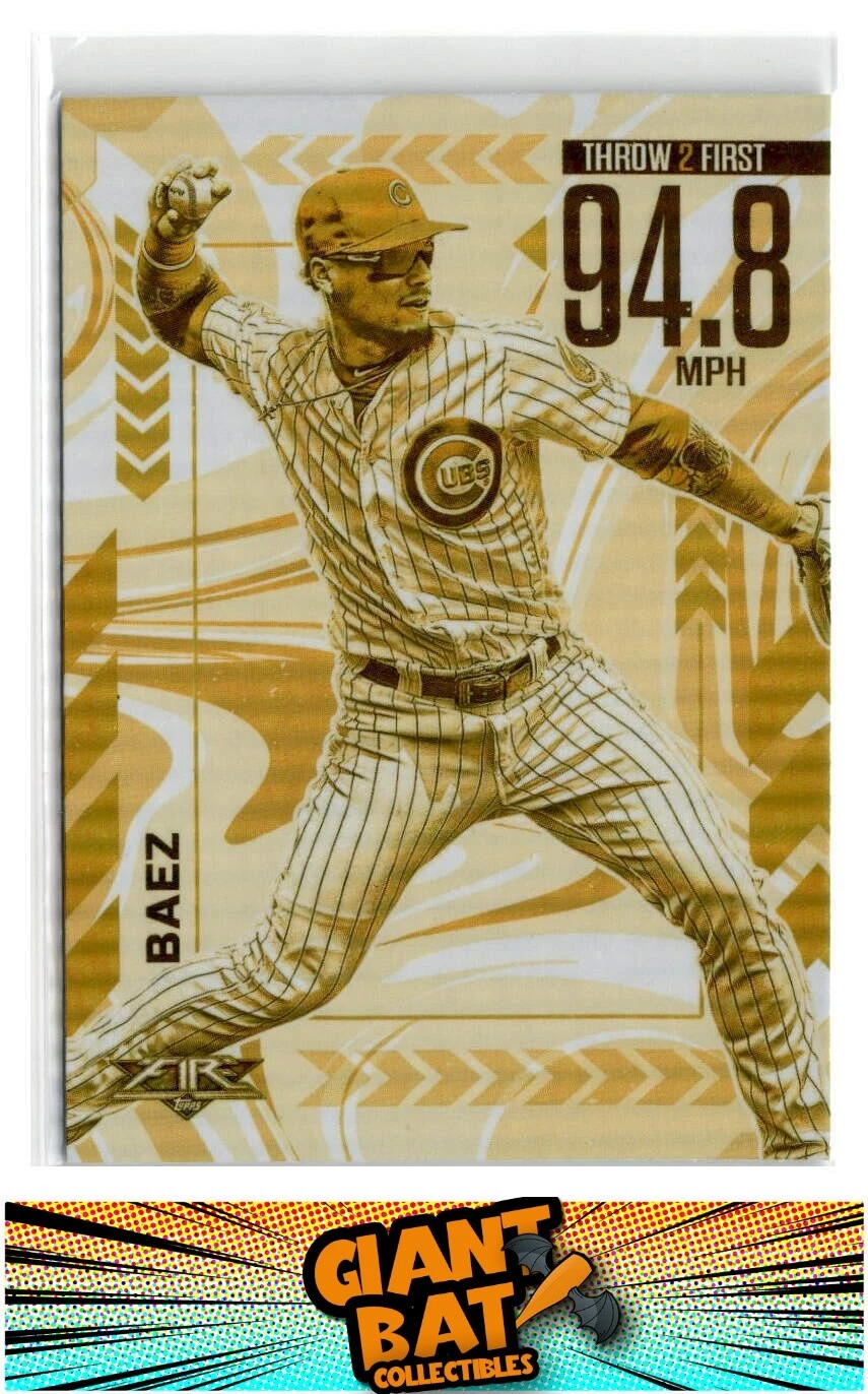 2020 Topps Fire #AA-10 Javier Baez Arms Ablaze Gold Minted