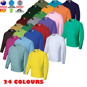 MENS ADULTS SUN SMART LONG SLEEVE 100% BREEZEWAY POLYESTER TEE SHIRT - Picture 1 of 28