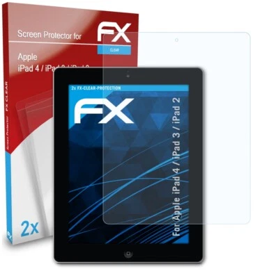 atFoliX 2x Pellicola Protettiva per Apple iPad 4 / iPad 3 / iPad 2 chiaro - Immagine 1 di 4