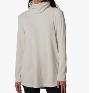 Suéter Columbia Holly Hideaway Marfil Blanco Gran Tamaño Cuello Capucha Estampado Waffle XXL - Imagen 1 de 8