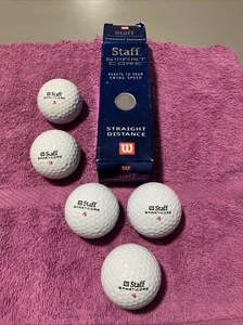 5 Wilson Staff Smart Core #3,#4 Distance Golf Balls Never Struck In Ball Sleeve - Picture 1 of 24