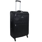 Feather Light Weight Large Suitcase & Medium Cabin Luggage 4 Wheel Travel Cases