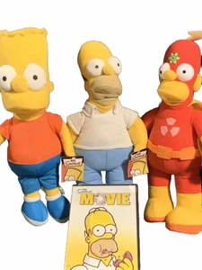 The Simpsons Movie (Like New DVD) with Brand New Homer’s and Bart Plush. - Picture 1 of 6