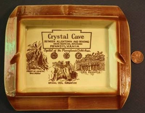 Cenicero cueva de cristal de Kutztown Pennsylvania era 1960-70 lectura y Allentown también- - Imagen 1 de 1