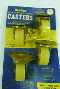 Rueda giratoria vintage Assick rodamiento de bolas 7629SWBE ruedas para muebles 1 5/8" NOS 4 - Imagen 1 de 3