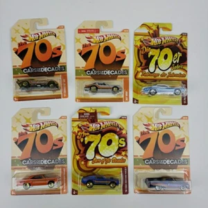 Lot Of 6 Hot Wheels Hot Bird - Cars Of The Decades '70s 71 El Camino 70 Mach 1 - Picture 1 of 24