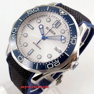 41mm Bliger White Dial Sapphire Crystal Ceramic Bezel NH35A Automatic Mens Watch - Picture 1 of 7