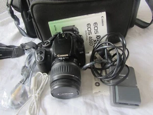 Canon EOS Kiss X 400D Digital SLR Camera, 18-55 EFS, Charger, Battery, Card, Kit - Picture 1 of 9