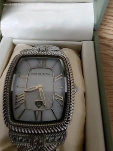 Diamonique CZ Silver Tone Watch with White Mother of Pearl Dial by Judith Ripka - Picture 1 of 18