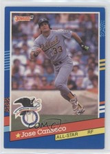 1991 Donruss All-Stars Jose Canseco (AL in Stat Line on Back) #50.2