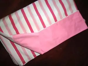 VINTAGE CANNON MONTICELLO PINK & WHITE STRIPE FULL FLAT SHEET 81 X 92 - Picture 1 of 5