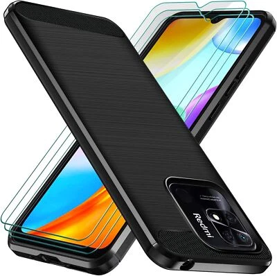 Coque Etui Housse + Verre Trempé pour Xiaomi Redmi 14C / 13C / 13 / 12C / 10C