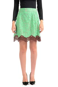 Just Cavalli Women's Multi-Color Lace A-Line Mini Skirt US S IT 40 - Picture 1 of 5