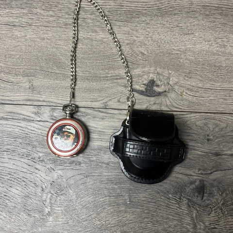 Franklin Mint Collectors Pocket Watch Nascar Dale Earnhardt #3 Leather Case Race Cover